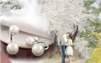 romantic earrings jewellery gift womens plated silver color wedding white pearl