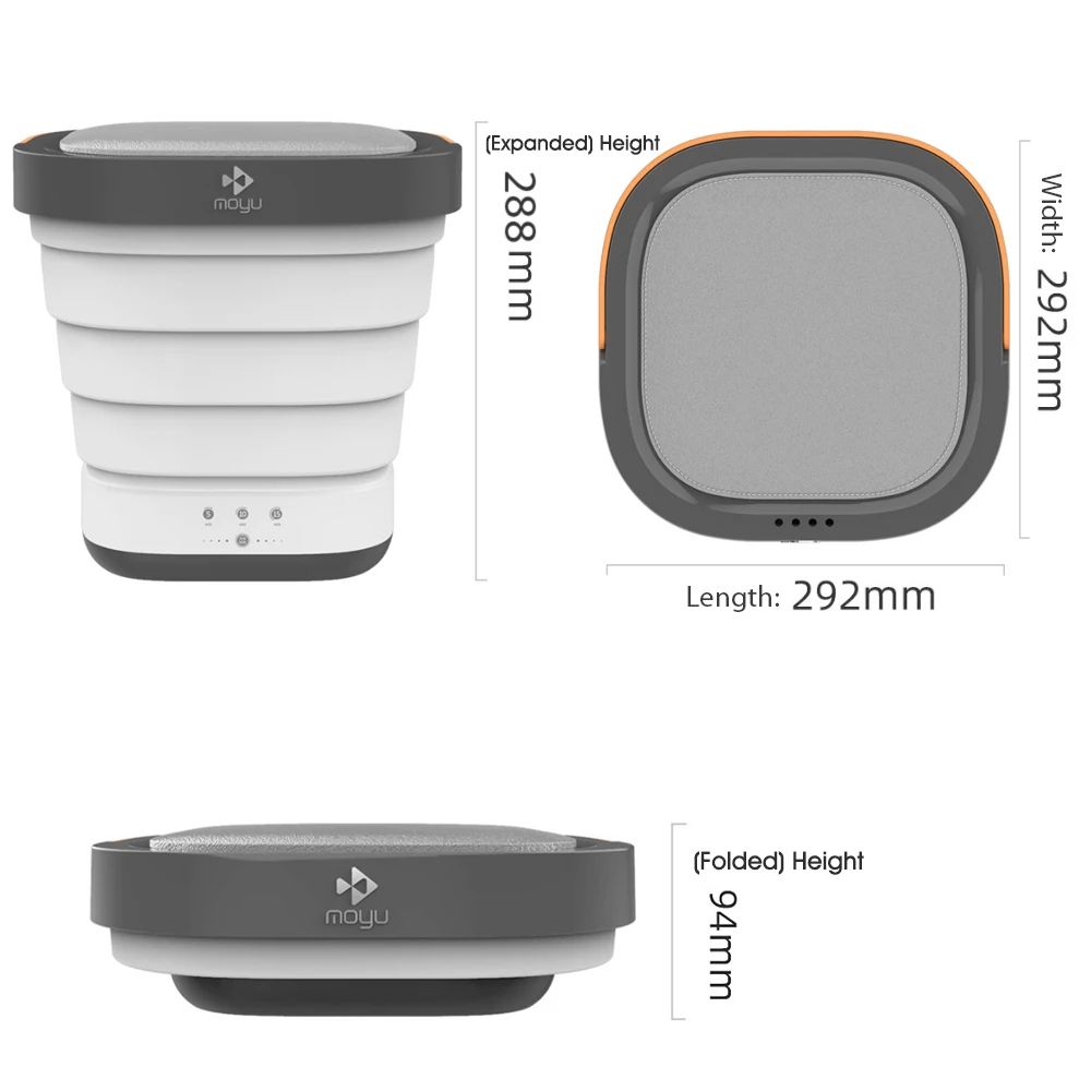 

Moyu Portable Mini Washing Machine XPB08-F1C Folding Lightweight Travel Laundry Tub for Camping Dorms Apartments College Trip