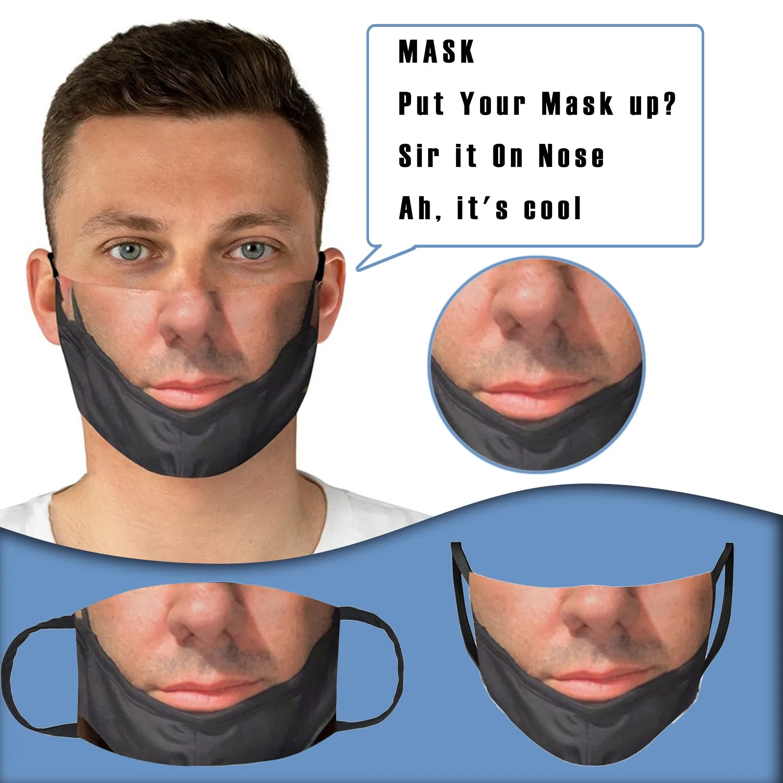 

Забавные Маски для взрослых при розыгрыше маска для лица с ушной петлей маска для лица для женщин и мужчин многоразовая маска для косплея на...