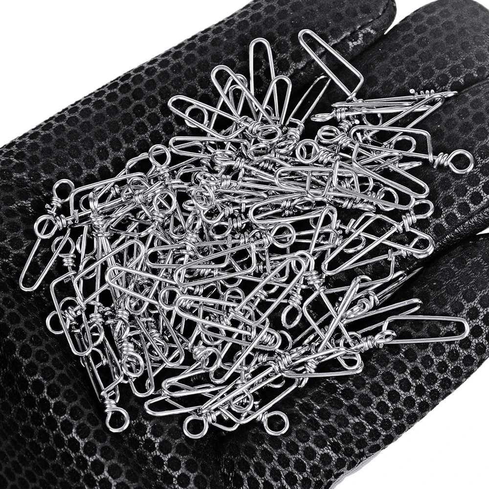 100 шт оснастка Coastlock рыболовная баррель вертлюжная безопасная защелка 17 мм 46