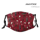 Красная Пылезащитная неодноразовая маска для лица с винным рисунком Pm2.5 фильтры для детей и взрослых