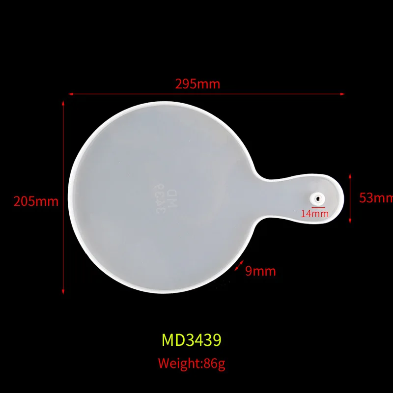 

Crystal Epoxy DIY Handmade Handle Tray Silicone Dinner Plate Resin Mold Coaster Resin Compote Mold Home Craft