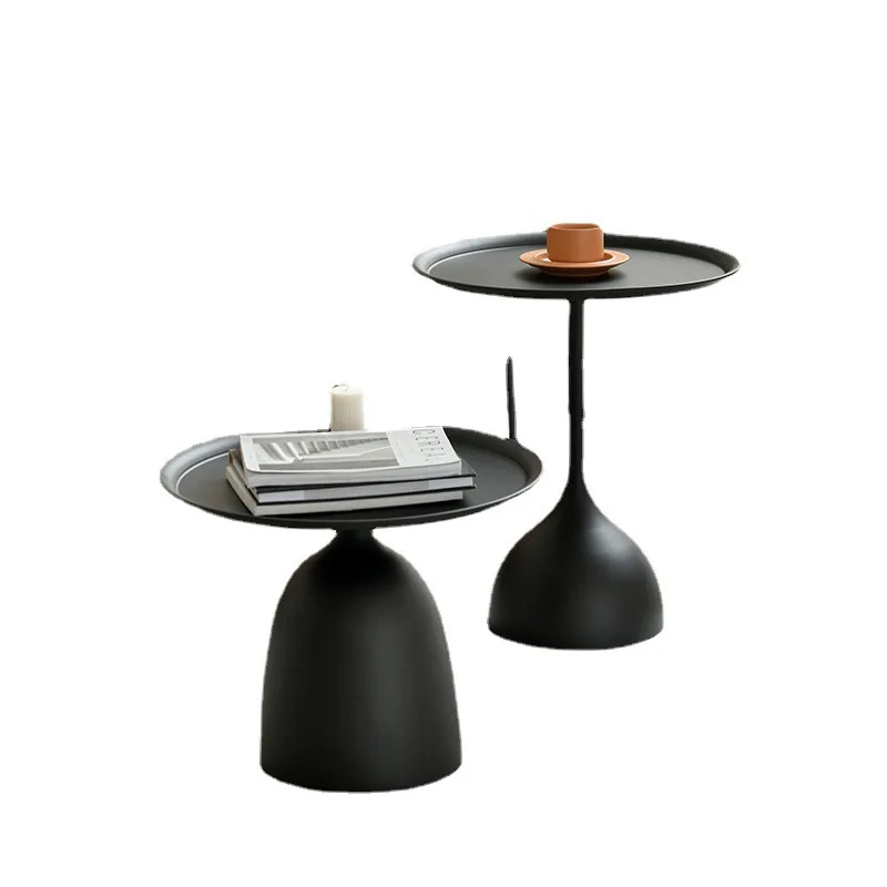 

Nordic Style Corner Table Combination Coffee Table Modern Living Room Simple Round Black Personality Coffee Table