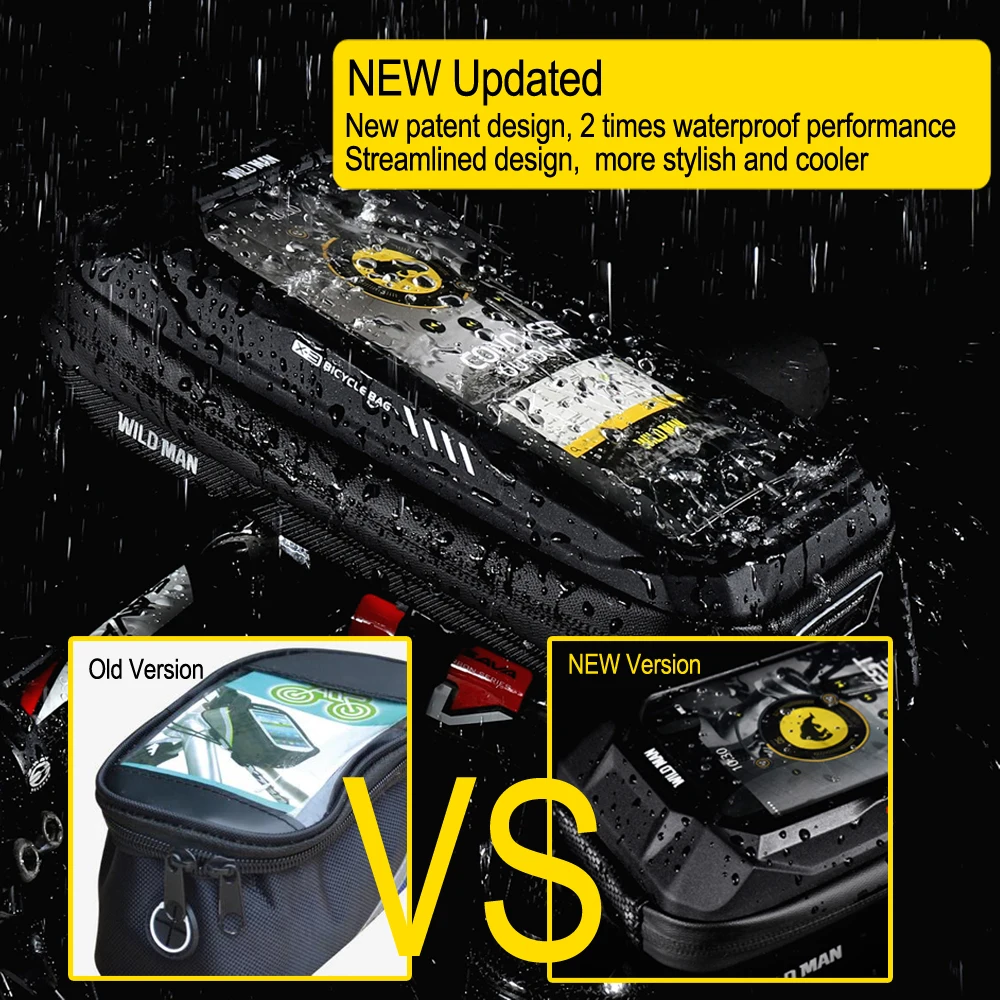 wild man bicycle bag phone holder bag case cycling bike mount 6 9 inch mobile phone stand bag handlebar mtb bicycle accessories free global shipping