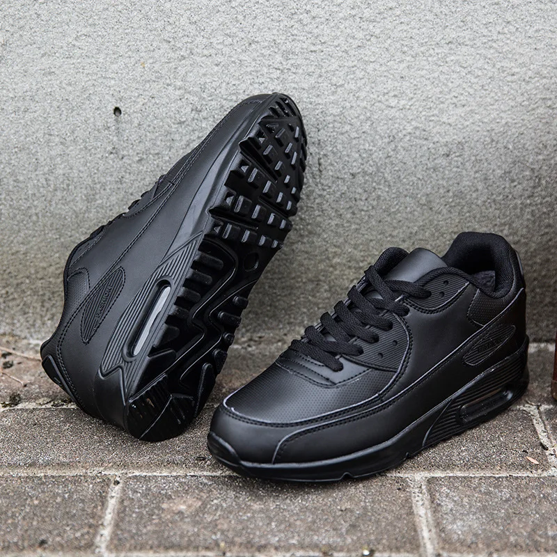 Plus Velvet Warm Winter Unisex Cotton Shoes Women Air Cushion Running Trainers Couple Jogging Walking Sneakers Men Casual | Обувь