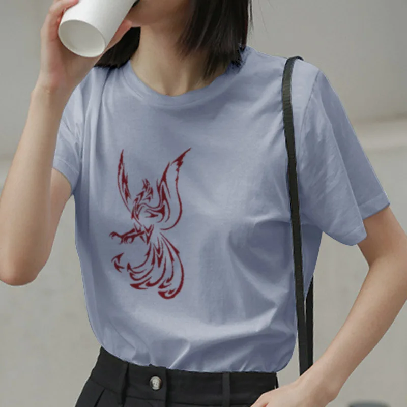

2021 Summer Women Casual T Shirts Streetwear Cute Top Clothes Famale Print Short Sleeve O-neck Funny Graphic Designer T Shirts