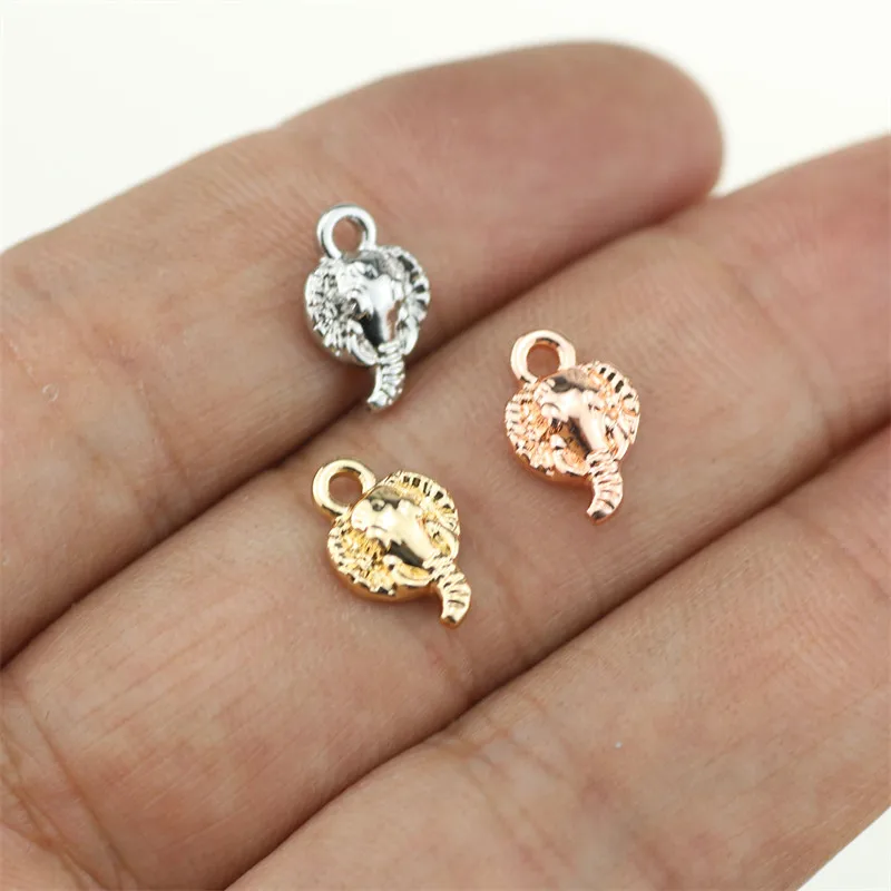 

20pcs 12*8mm Lovely Elephant Coin Zinc Alloy Necklace,Earring Bracelet Jewelry DIY Handmade 3 colors