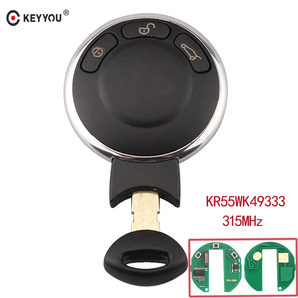 KEYYOU 315 МГц для BMW MINI Cooper KR55WK49333 3 BT Smart Remtoe автомобильный брелок 2007 2014 ключ без ключа