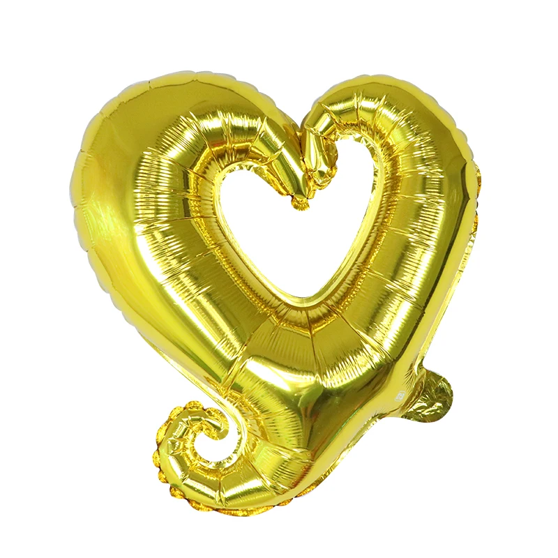 

10pcs 18inch Hook Heart Shape Foil Balloons Inflatable Helium Air Globos Valentine's Day Wedding Birthday Party Decorations
