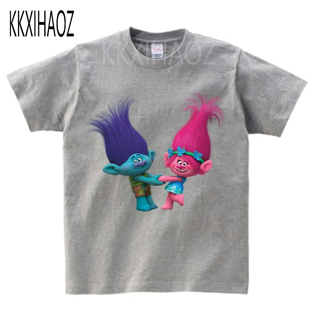 

2020 New Cartoon Trolls T Shirt Boys Girls Trolls T-shirt Kids Summer Short Sleeve T-shirt Child Birthday Gift Free Shipping NN