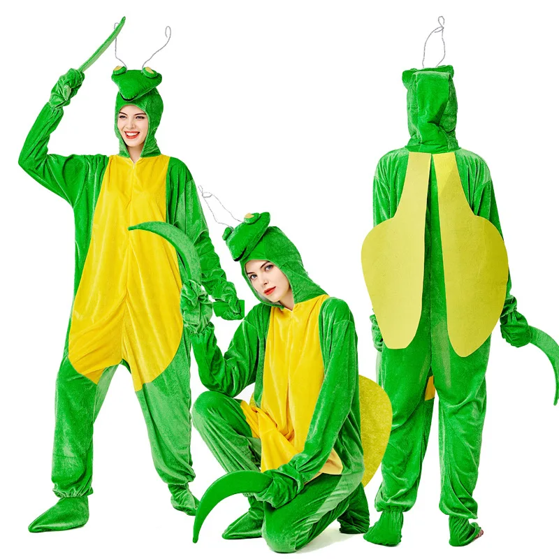 

Halloween Adult Men And Women Cosplay Animal Party Activity Costume Praying Mantis Onesie