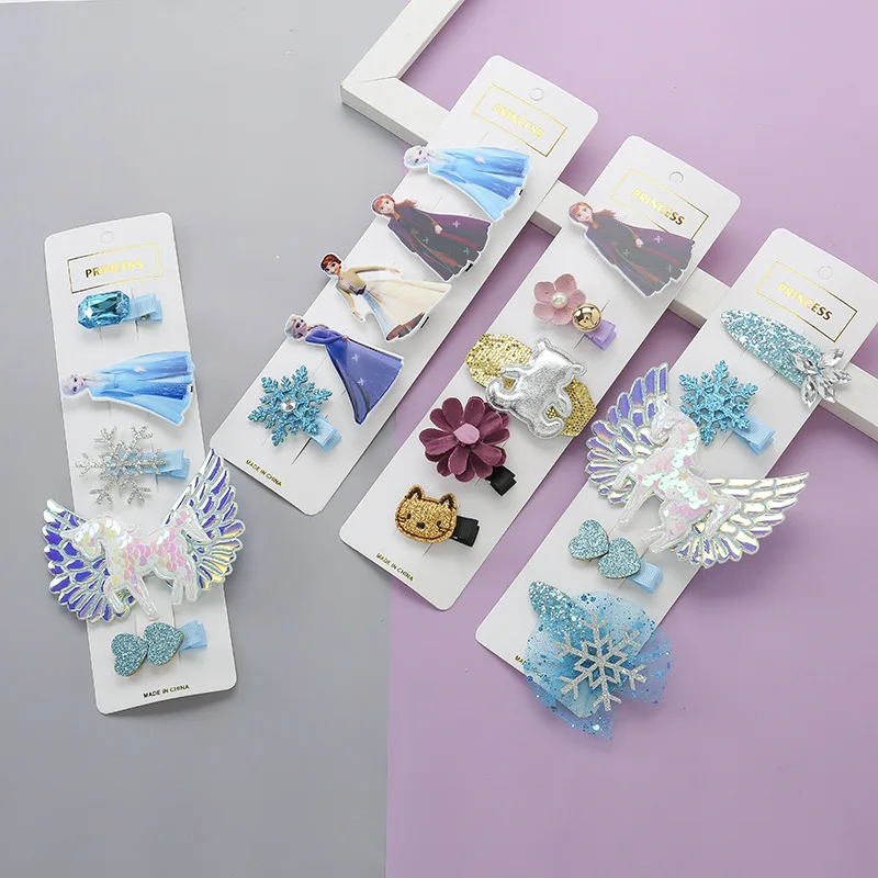 5 шт./комплект детские заколки для волос Эльза | Мать и ребенок