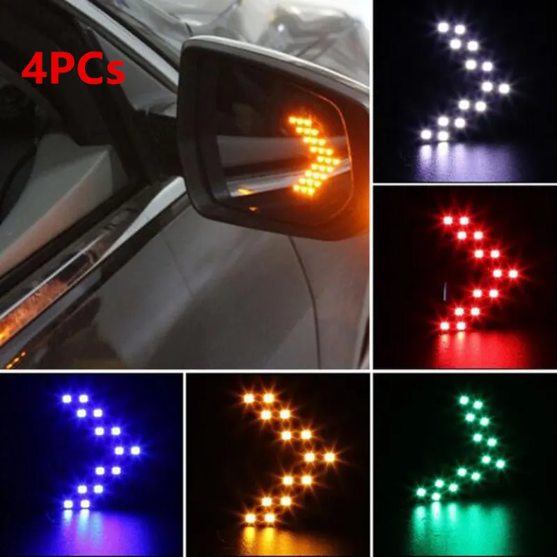 4 шт. 14 SMD Светодиодная стрелка для панели зеркало индикатор поворота светильник