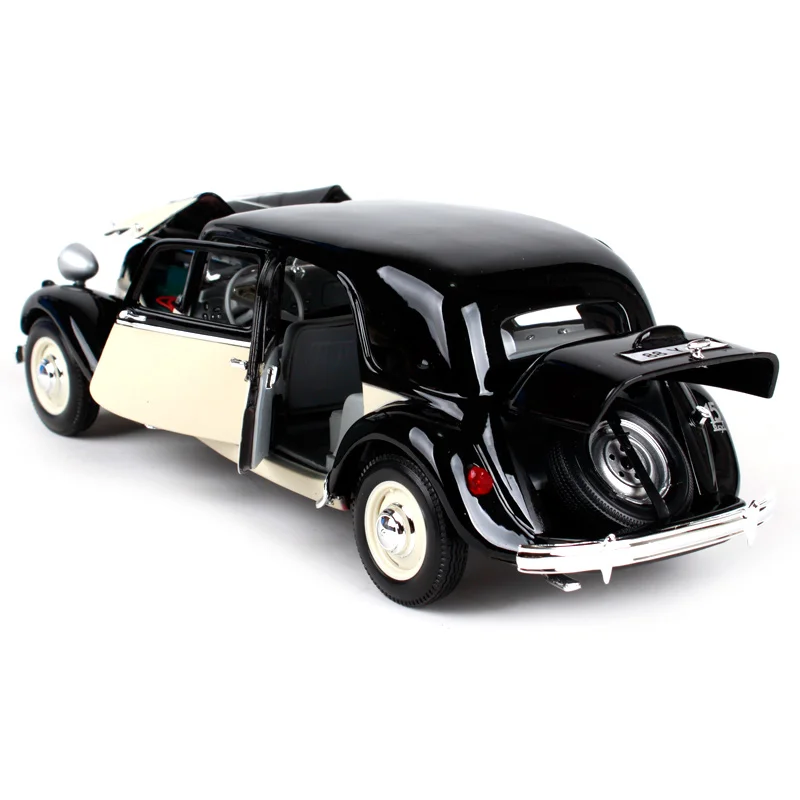 Maisto 1:18 1952 citroen 15cv 6cyl черный автомобиль литье под давлением роскошная винтажная