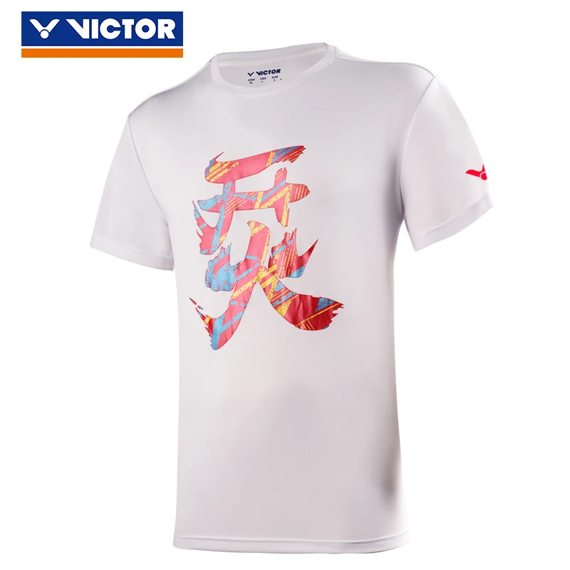 Рубашки для бадминтона VICTOR дышащая быстросохнущая футболка мужчин и женщин