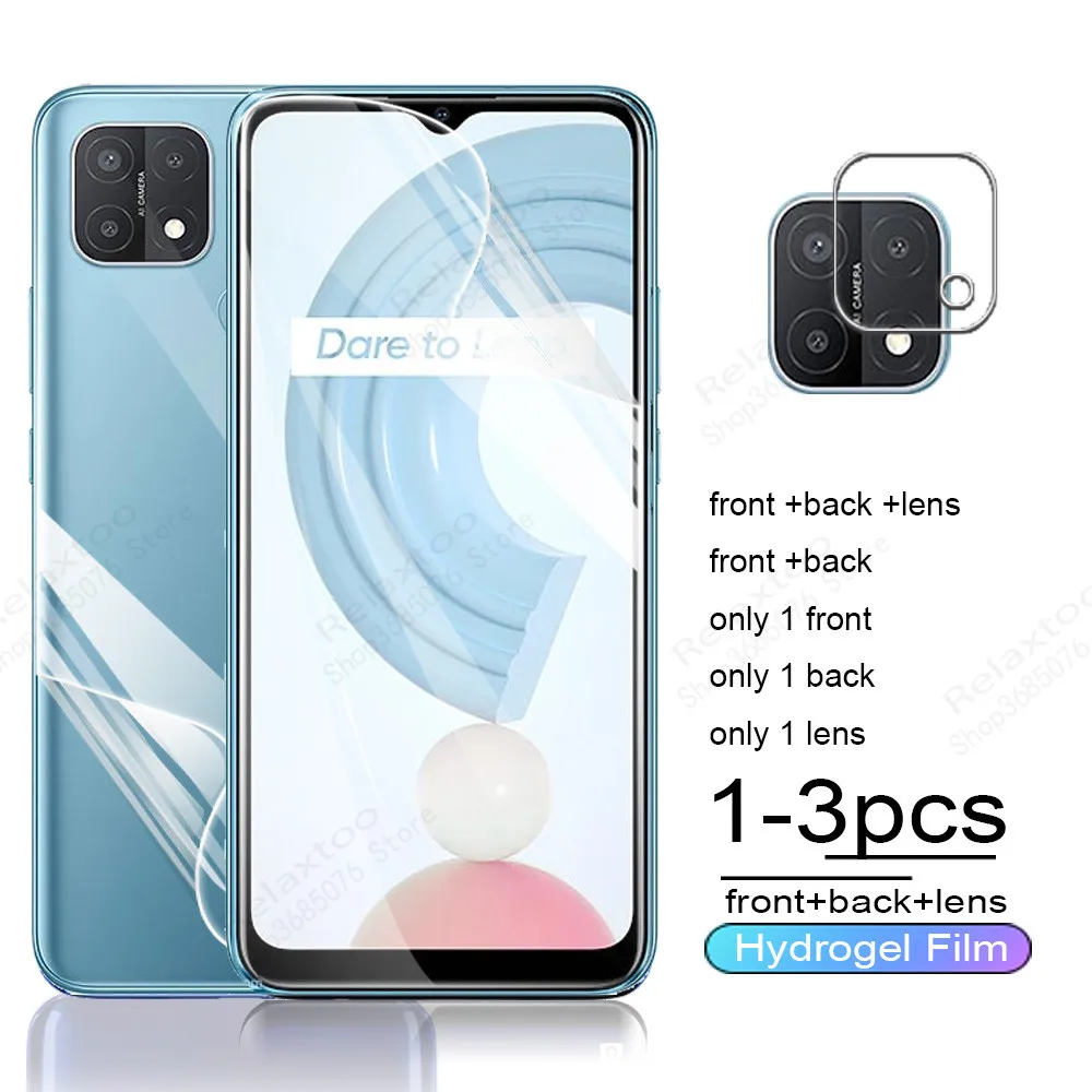 

Стекла для камеры realmi c21, Гидрогелевая пленка для передней и задней панели realme c21 c 21 21c, 6,5 дюйма, полное покрытие, защита экрана от царапин