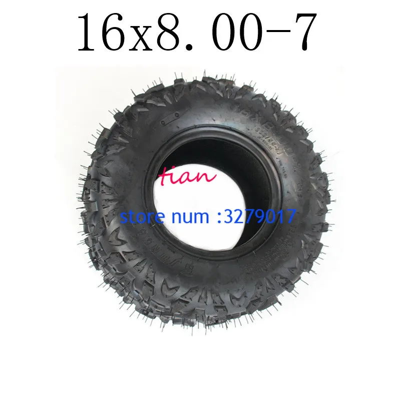 

Горячая Распродажа хорошая репутация 16x8.00-7 вакуумная шина ATV шина подходит для ATV 50CC,90CC,70CC,110CC,125CC наружная шина