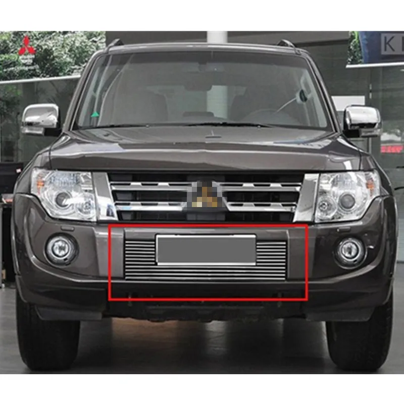 Передняя решетка из нержавеющей стали для Mitsubishi Pajero 2012 2013 2014 2015|Хромирование| |