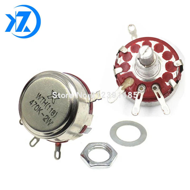 WH118 однокатушечный карбоновый пленочный потенциометр фотоэлектрический 2 Вт 1K 2K2