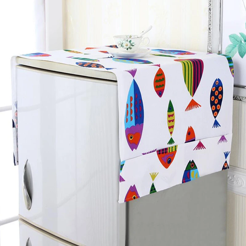 Мультяшный принт рыбы полотенце для холодильника пылезащитный - Цена: 601,27 руб.