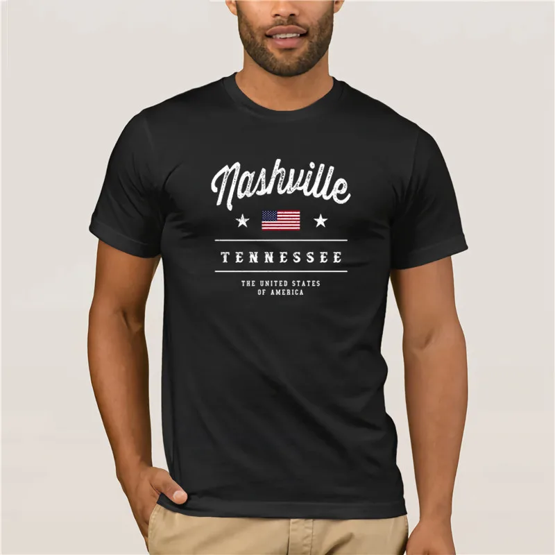 Новая модная трендовая Мужская футболка с принтом Bad для мужчин 2019 Nashville Tennessee Usa