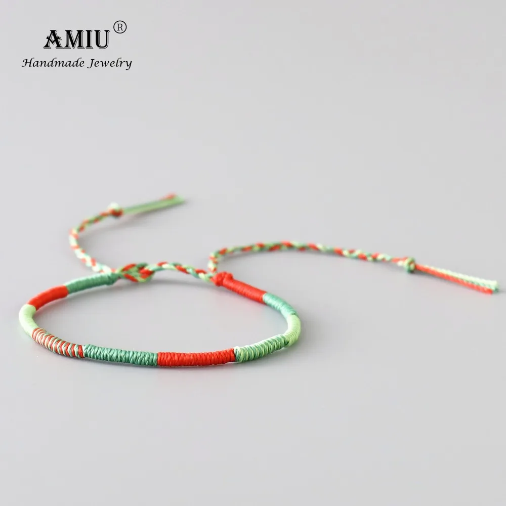 AMIU, ручной работы, водонепроницаемый, тканый, вощеная нить, обёрточная бумага, браслет, простой, веревочный, Узелок, браслет дружбы, браслет для мужчин и женщин