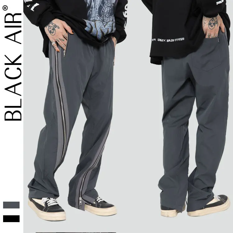 

BLACKAIR Side Zipper cargo pants men streetwear pants harajuku trousers men Hip hop pants tactical pants baggy pants CH12