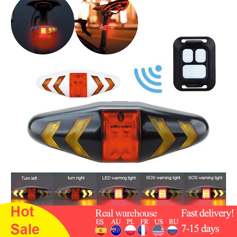 Перезаряжаемые велосипед сигнала поворота светильник Беспроводной