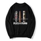 Популярные Классические ТВ шоу Druger Plata O Plomo толстовки Пабло Эскобар серебро или свинец балахон EL Patron мужские пуловеры свитшоты
