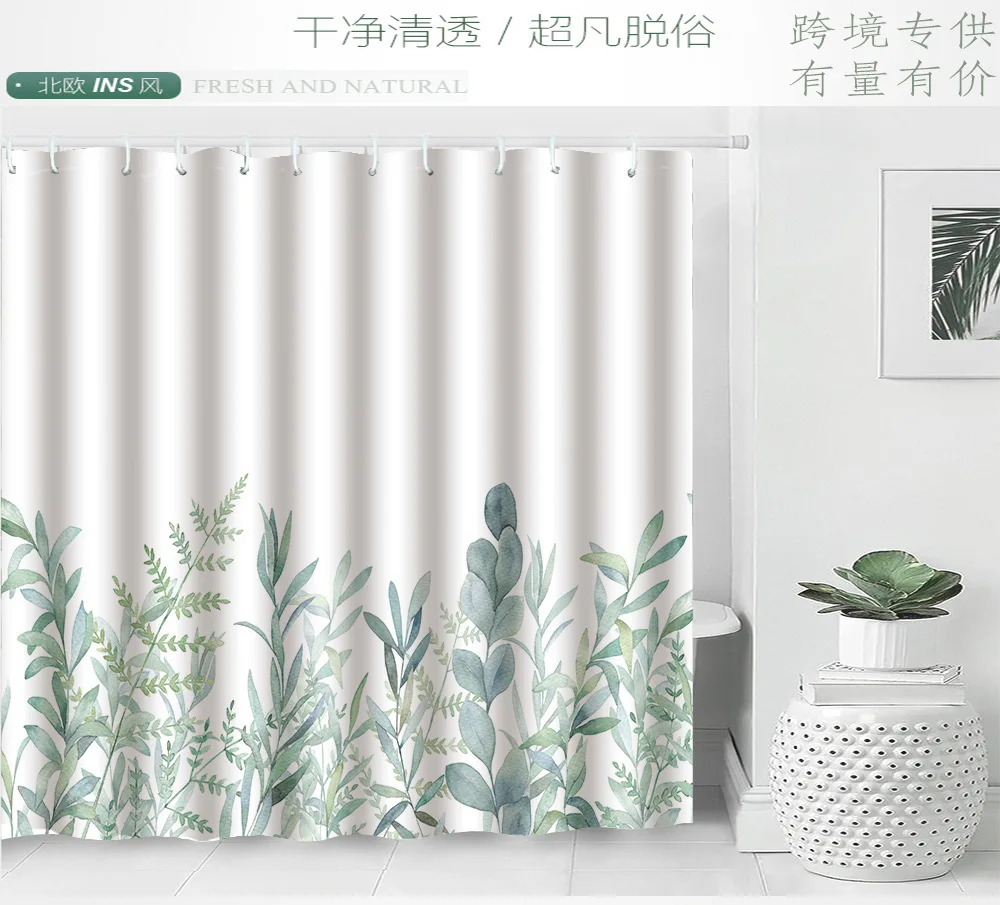 

Shade Swimwear Waterproof Curtain Shower Stall 3d Photo Print Curtains Fabric Luxury Cortinas De Ducha Shower Curtain BA60YL