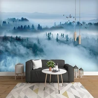 custom 3d wall sticker papel de parede blue dream forest mural wallpaper living room bedroom restaurant wall covering 3d decor