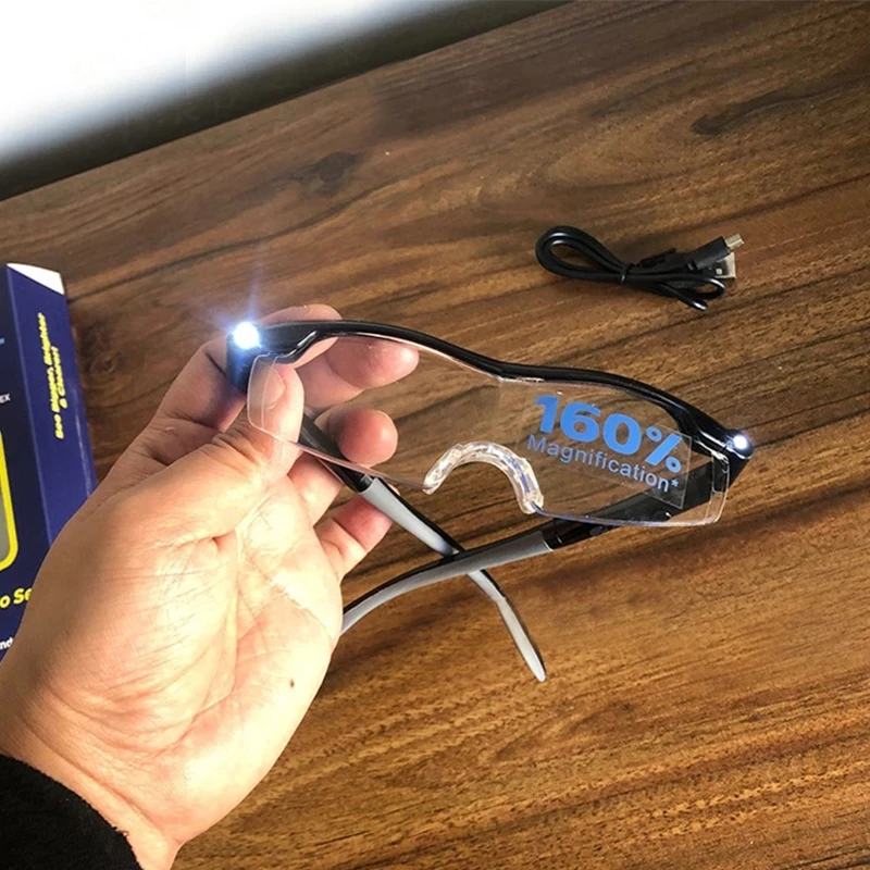 Увеличительные очки 160% со светодиодной подсветкой увеличительные с ночным