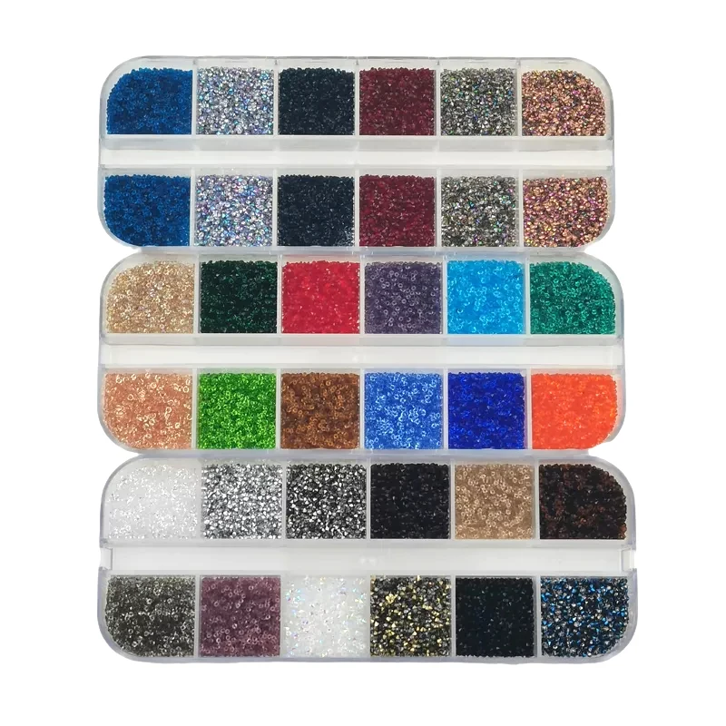 

12000pcs 1.2mm Mini Crystals Micro Pixie Nail Rhinestones DIY Crystal Gems Stones Glass Sand Rhinestones for Nail Decorations