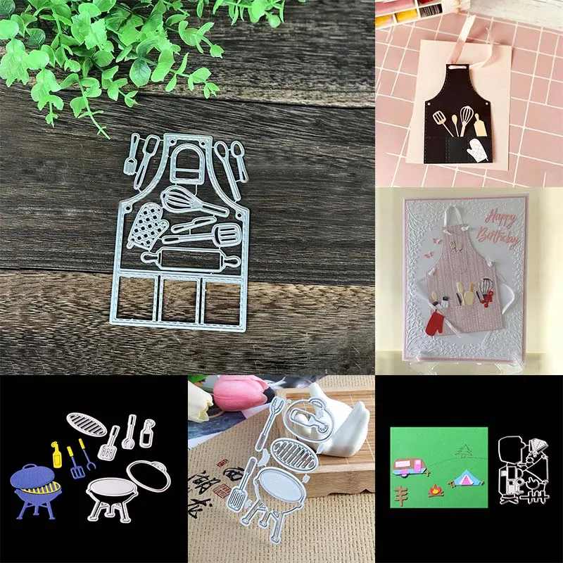 Фартук горшок Кемпинг тема резка из углеродистой стали Штамп Резак тиснение