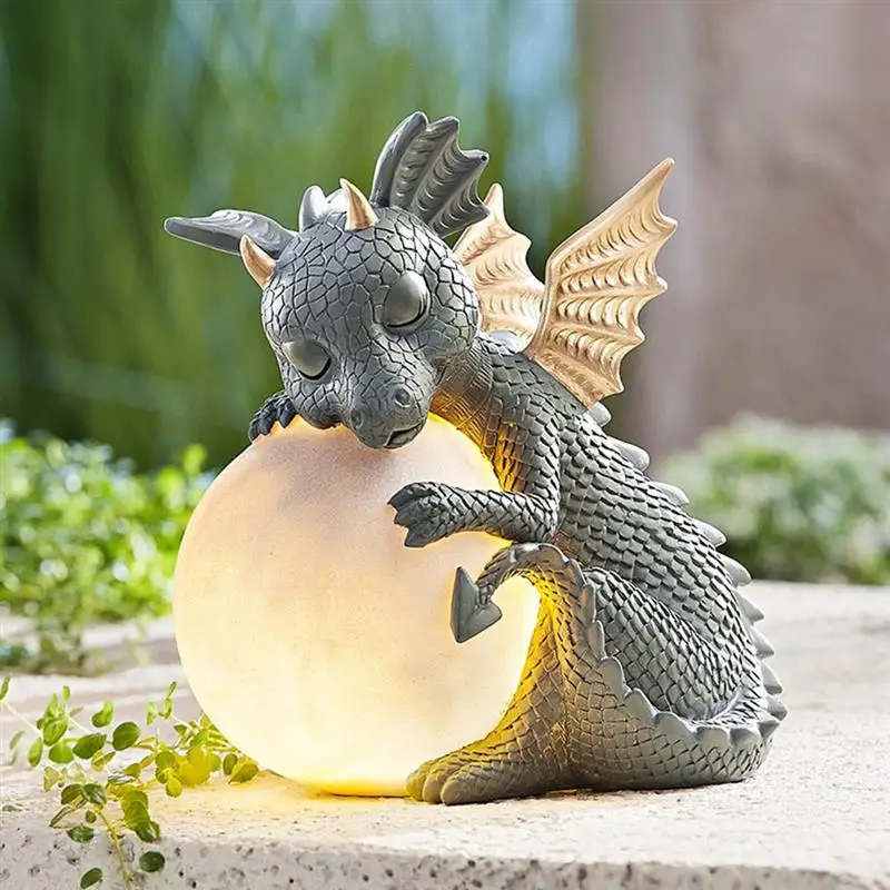 

Baby Dragon Garden Sculpture Decoration Adorable Yoga Dragon Resin Statue Home Outdoor Decoration Ornaments Pacific Giftware