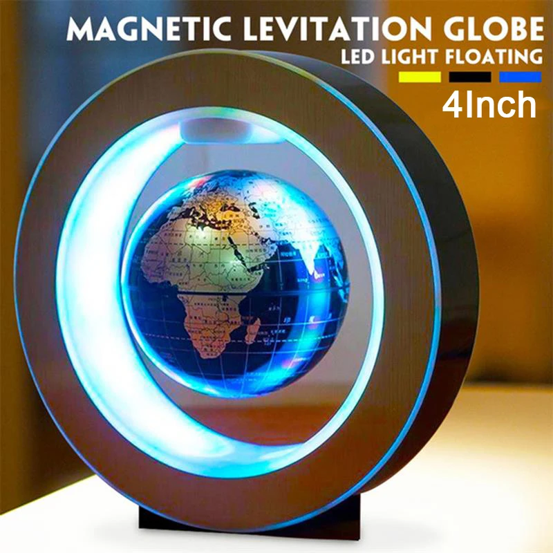 

Round led globe light world map magnetic levitation floating globe lamp night light desk lamp novelty home decor au/us/eu/uk