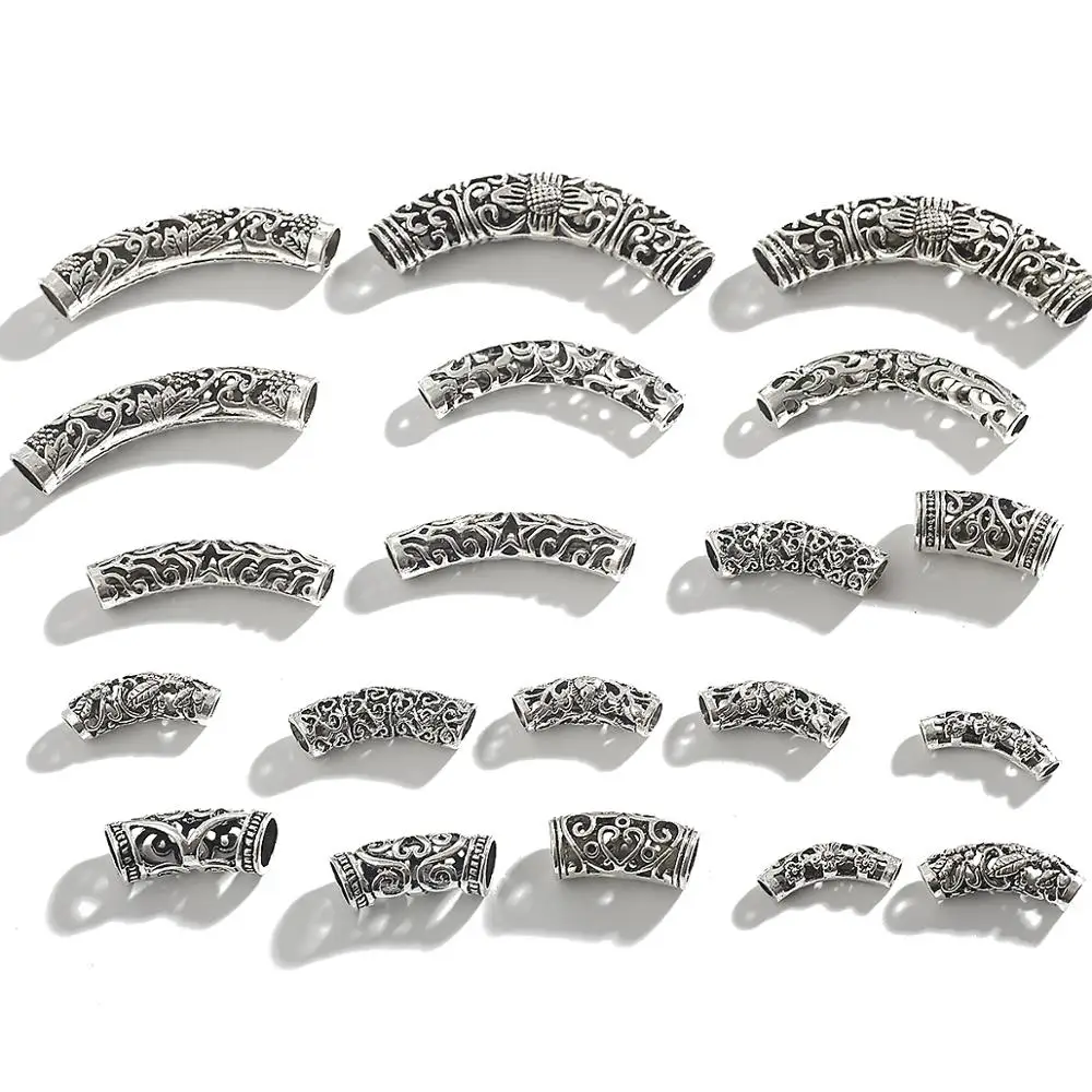 Лидер продаж 3 10 шт./лот разные размеры античные посеребренные сгибающиеся