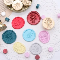 plant series sealing wax special shaped ccrnation embossed wax seal hand account decoration wax stamp christmas gift