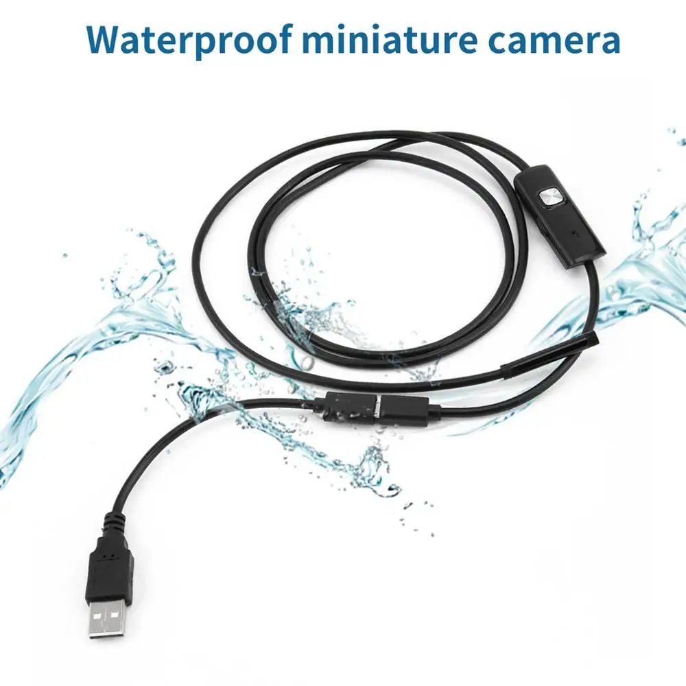 5 мм эндоскоп Камера HD USB с 6 светодиодный 1/1.5/2 м/3 м/5 м мягкий кабель