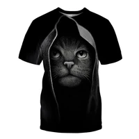 2021 new mens cat 3d printed t shirt summer casual trend street harajuku clothing asian size polyester fabric