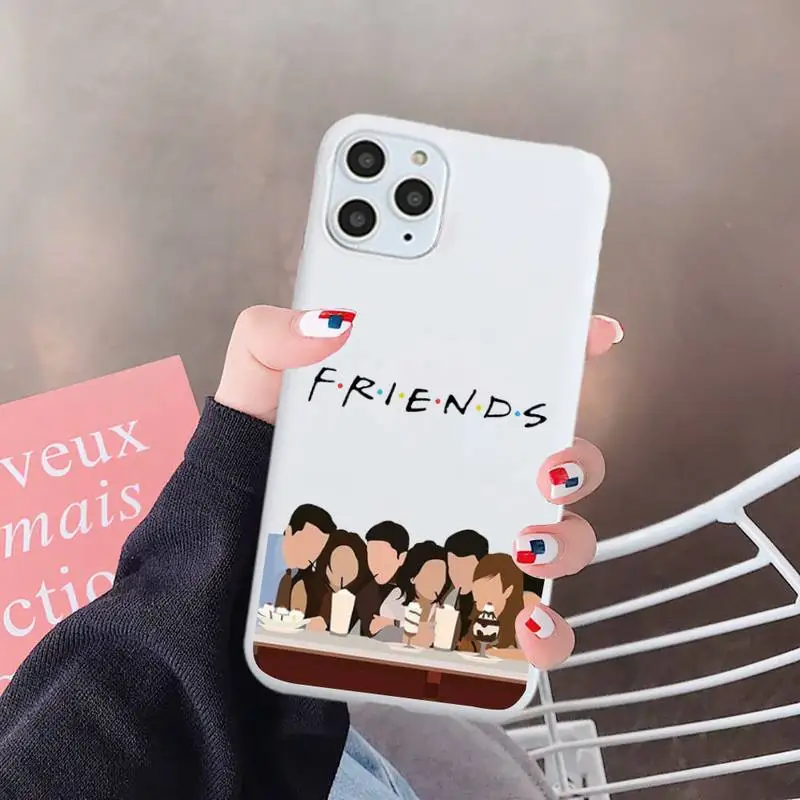 

American TV series friends Phone Case Candy Color for iPhone 6 7 8 11 12 s mini pro X XS XR MAX Plus