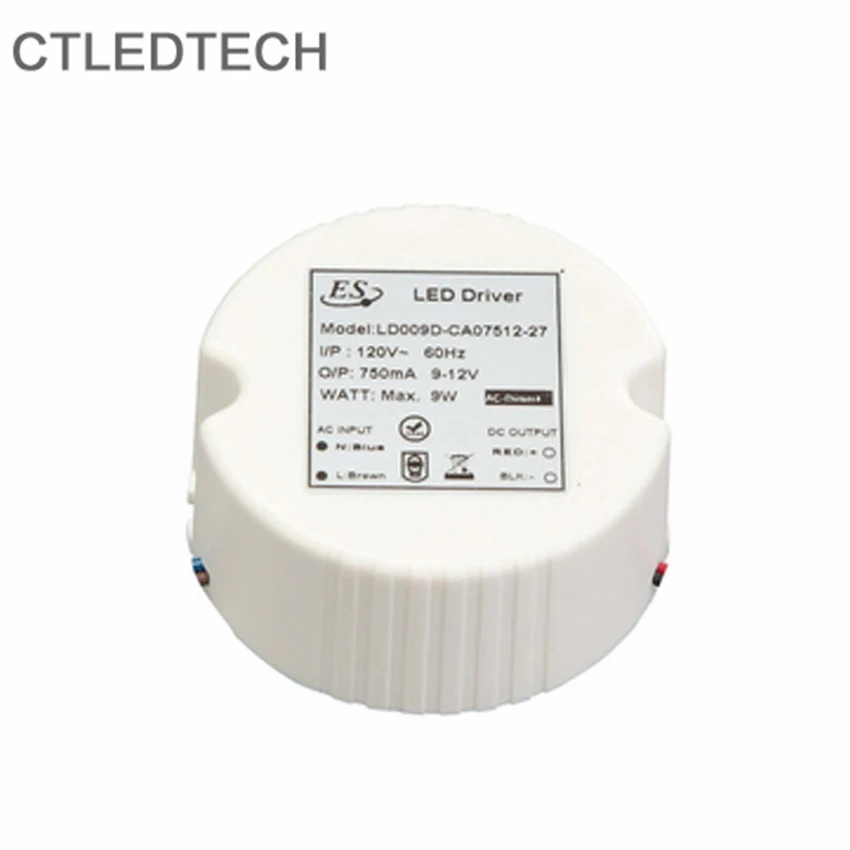 ES 9W AC DC светодиодный драйвер постоянного тока с функцией PFC класса 2 потолочный