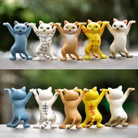 delicate cat pen holder toys hold everything cat earphone bracket home decoration dancing kitty storage set holder for airpods