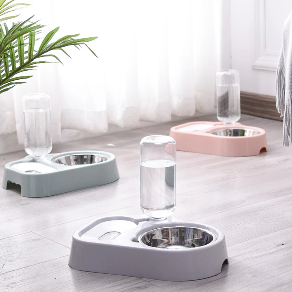 Didihou Авто кормушка для кошек и собак поилка из нержавеющей стали миска домашних