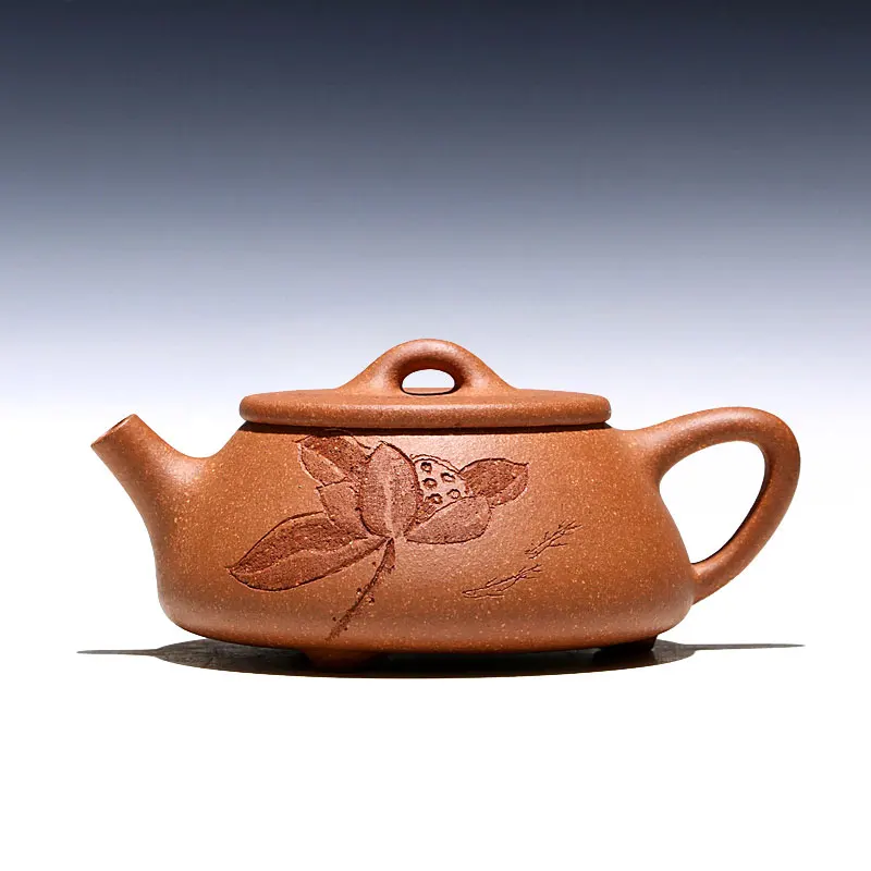 

★Chang tao 】 yixing undressed ore recommended pure manual household teapot colorful lotus stone gourd ladle 170 cc