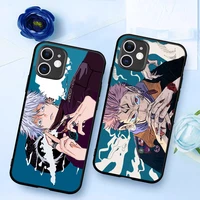 cartoon anime jujutsu kaisen yuji itadori fushiguro megumi soft phone case for iphone 12 11 pro x xs max xr 7 8 plus cute cover