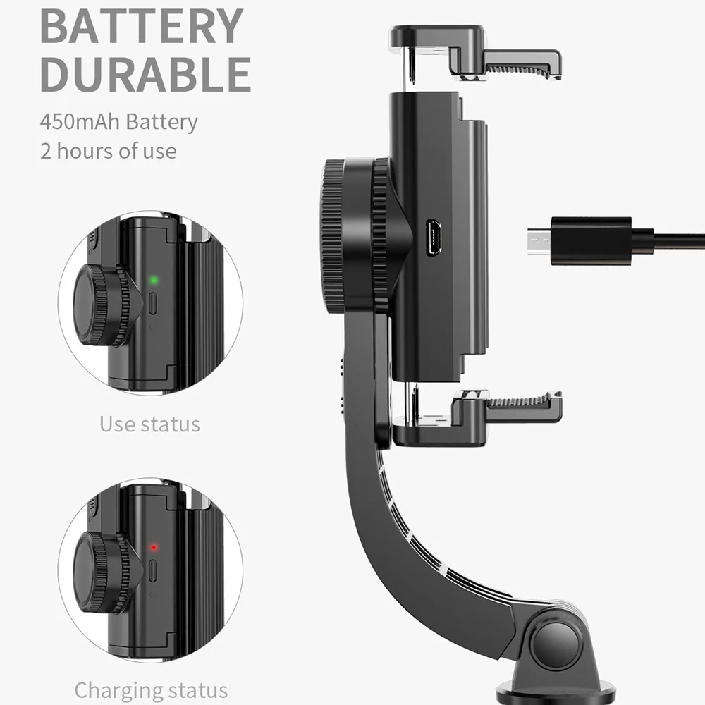 

L08 Bluetooth Handheld Gimbal Stabilizer Tripod For Mobile Phone Selfie Stick Holder Adjustable Wireless Video Record Stander