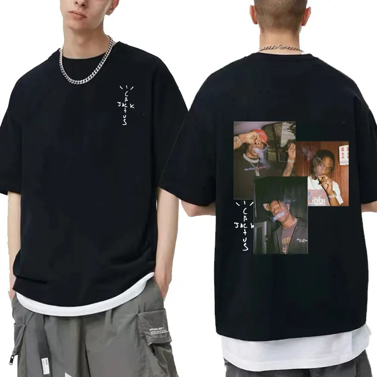 

Cactus Jack Travis Scott Print Tshirt Mens Womens Trend Hip Hop T Shirts Boys Girl Tee Oversized High Quality Cotton Streetwear