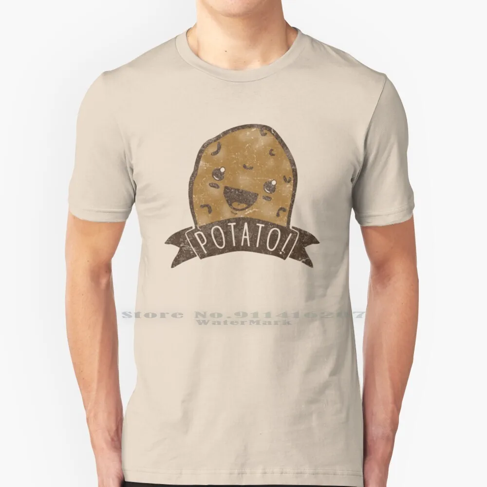 Картофель! Футболка 100% Чистый хлопок картофель дерп дух Забавный баннер