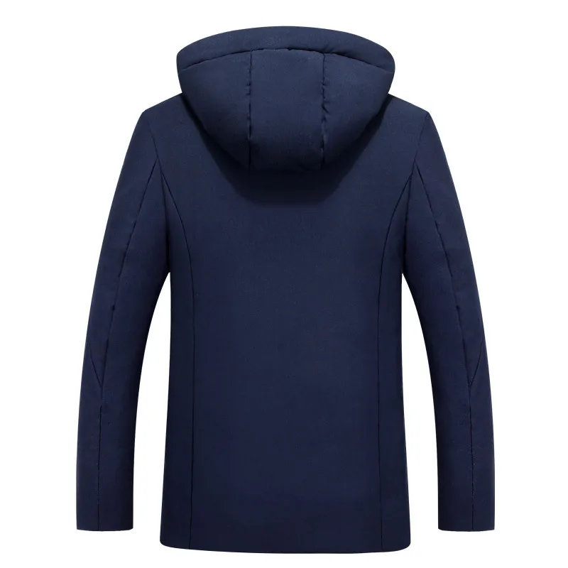 2019 брендовая мужская зимняя куртка Толстая теплая одежда белая пуховая гусиное